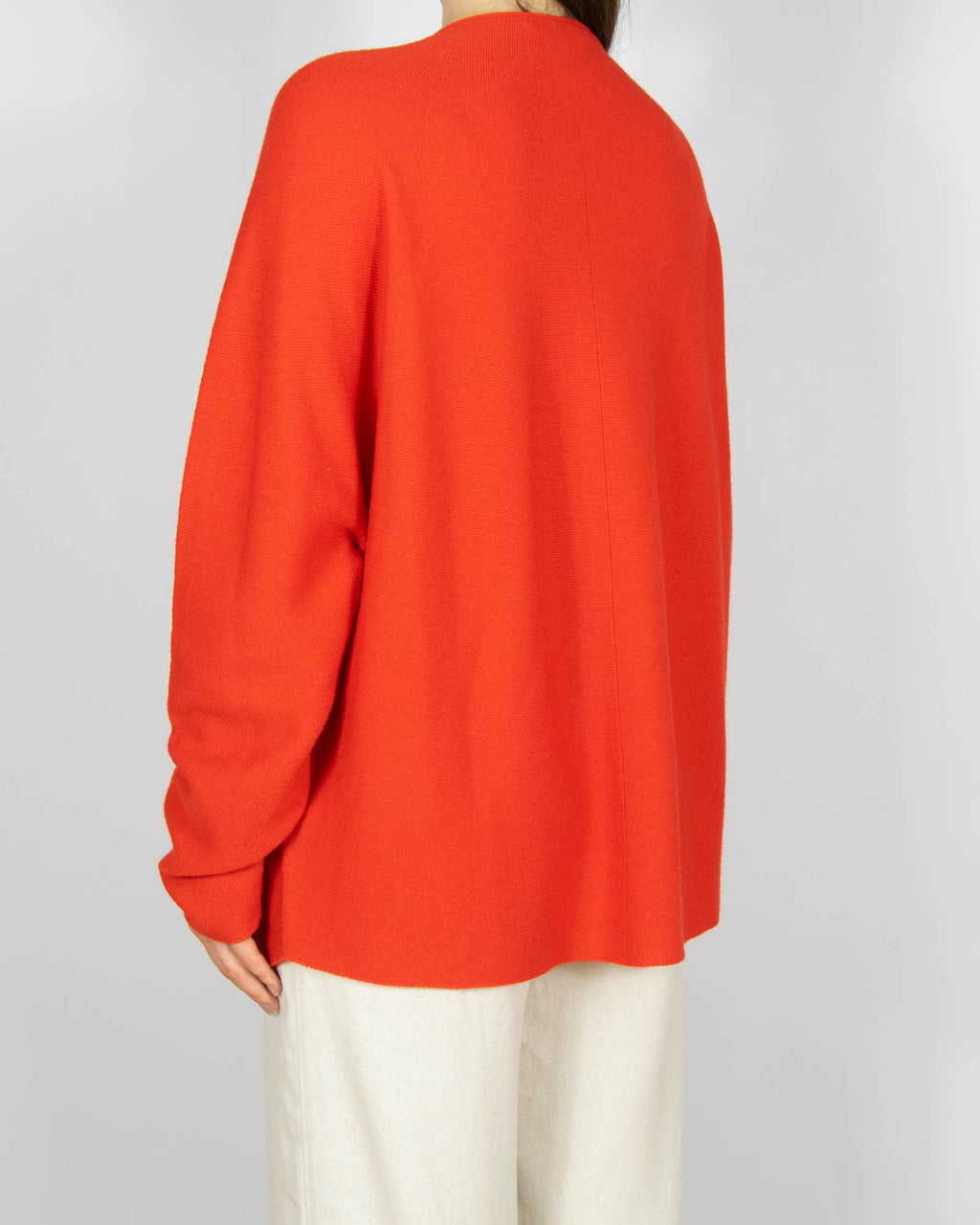 Czerwony wełniany (merino) sweter DRYKORN - XL