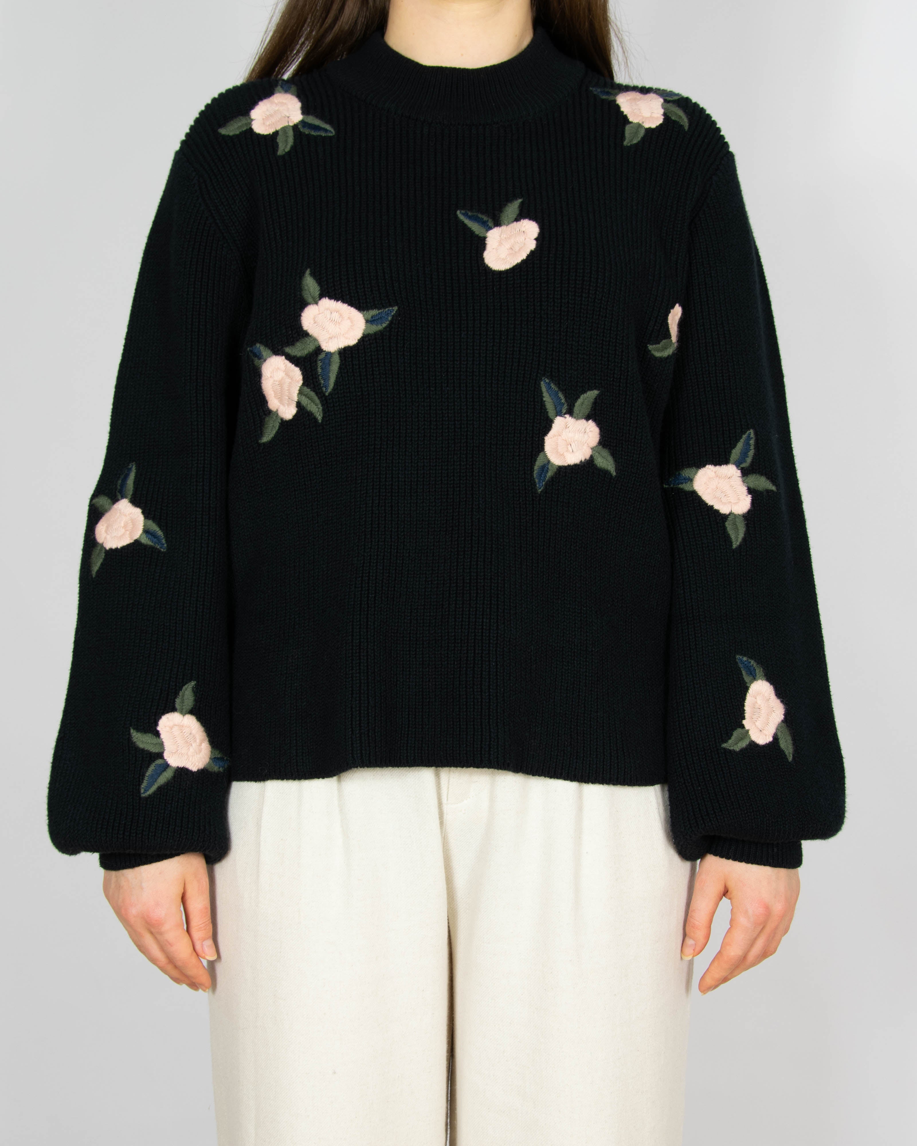 Czarny bawełniany (bawełna organiczna) sweter Selected Femme