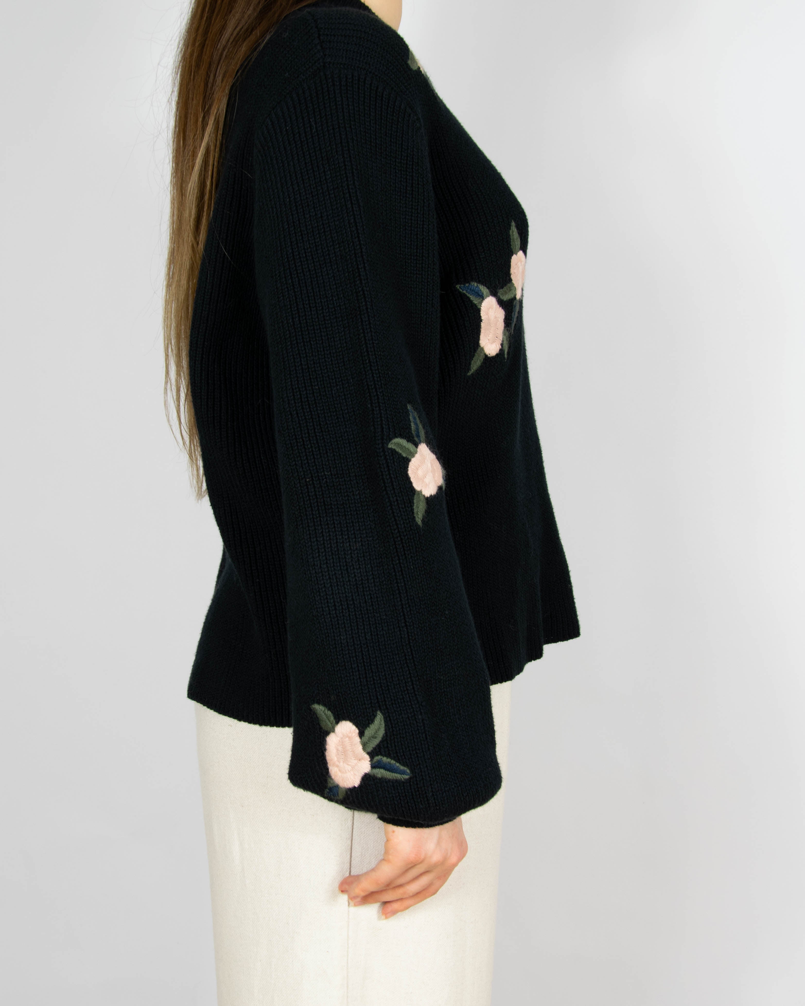 Czarny bawełniany (bawełna organiczna) sweter Selected Femme - L