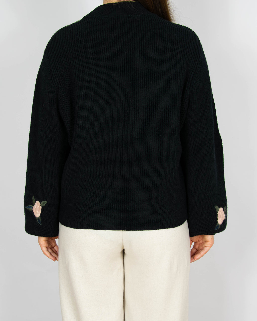 Czarny bawełniany (bawełna organiczna) sweter Selected Femme - L