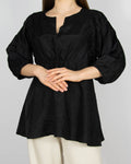 Czarna jedwabna bluzka Marie Philippe - M/L