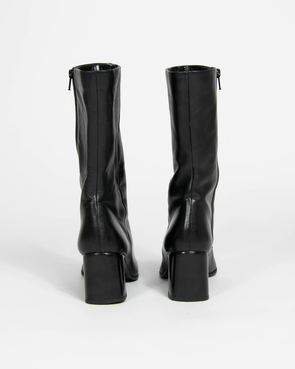 Czarne skórzane buty na obcasie ECCO (Made in Italy) - 38 (24 cm)