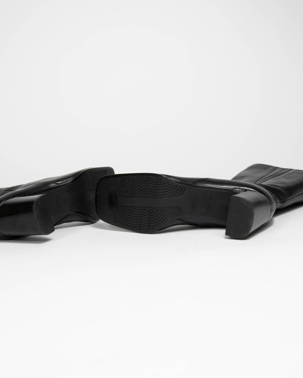 Czarne skórzane buty na obcasie ECCO (Made in Italy) - 38 (24 cm)