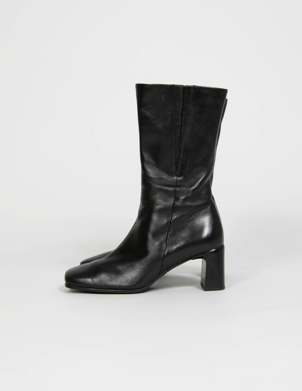 Czarne skórzane buty na obcasie ECCO (Made in Italy) - 38 (24 cm)