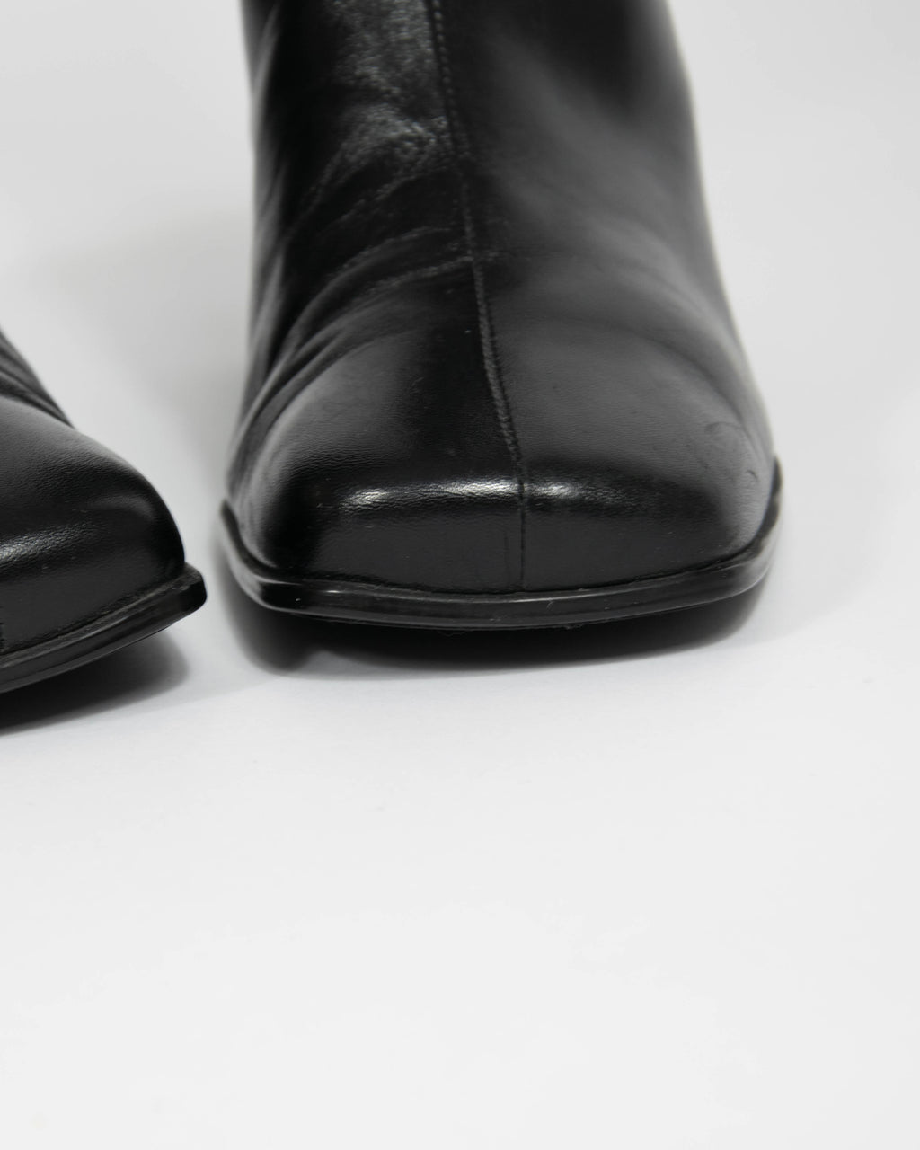Czarne skórzane buty na obcasie ECCO (Made in Italy) - 38 (24 cm)