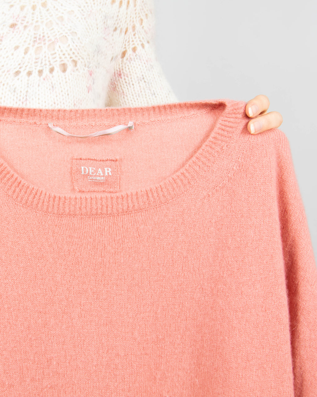 Łososiowy kaszmirowy sweter Dear Cashmere - S
