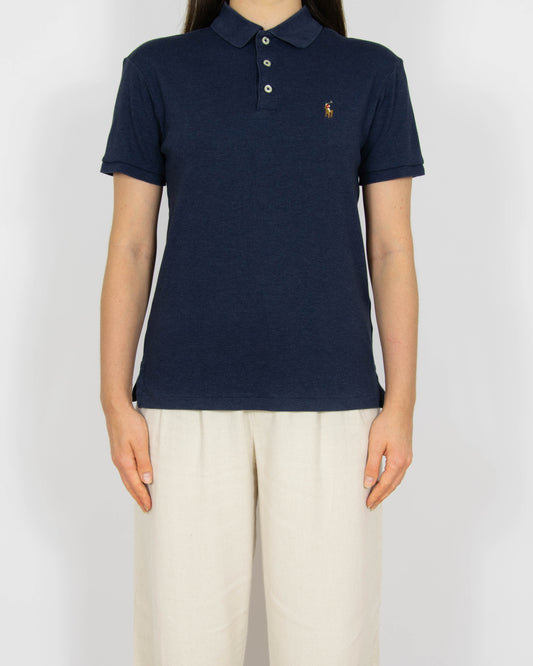 Granatowy bawełniany T-Shirt polo Ralph Lauren - S