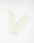 Kremowe wełniane (wełna + angora) legginsy - M