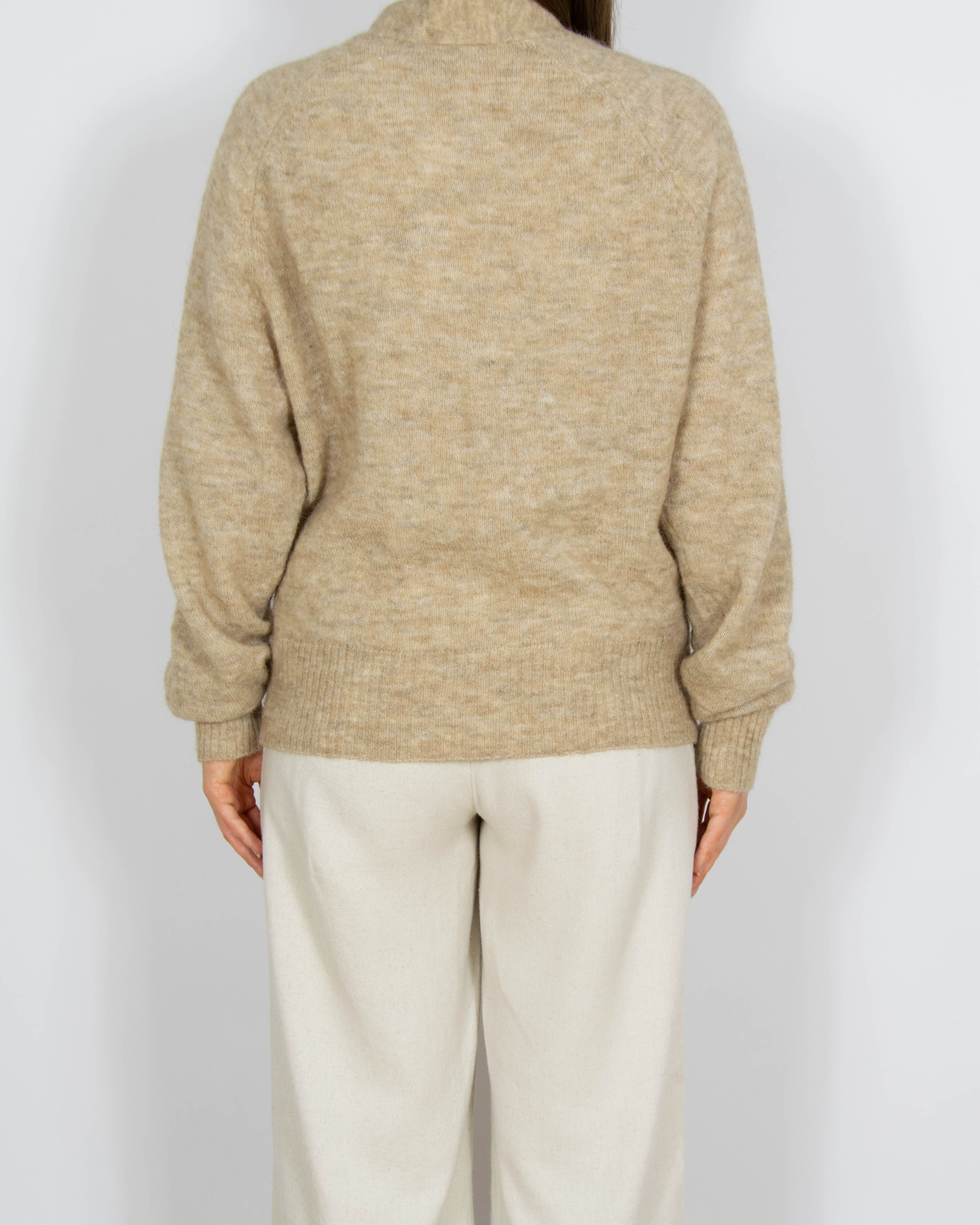 Nowy beżowy wełniany (alpaka + wełna) kardigan Cubus - S