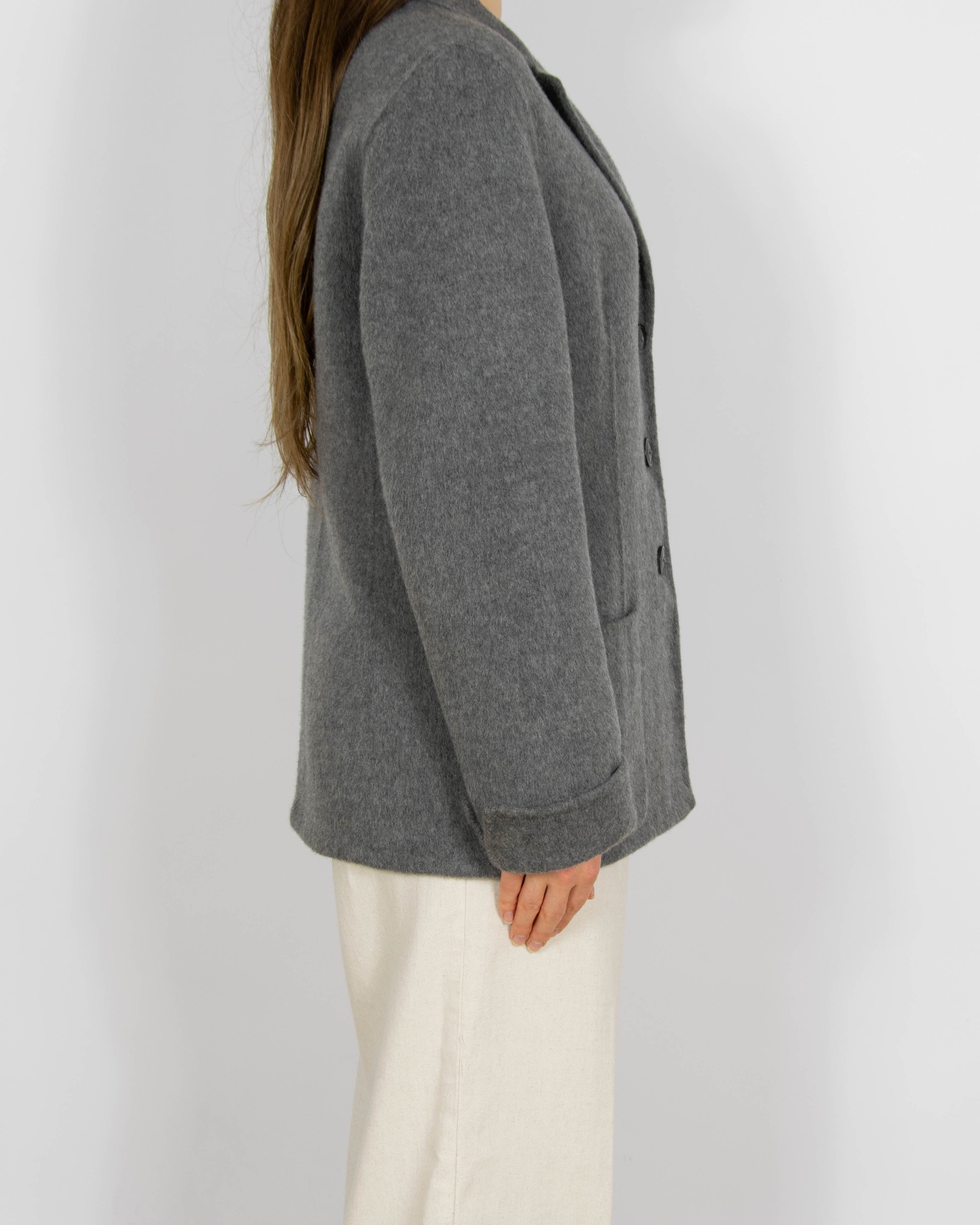 Szary kaszmirowy blazer Colombo Borgosesia Rene Lezard - M