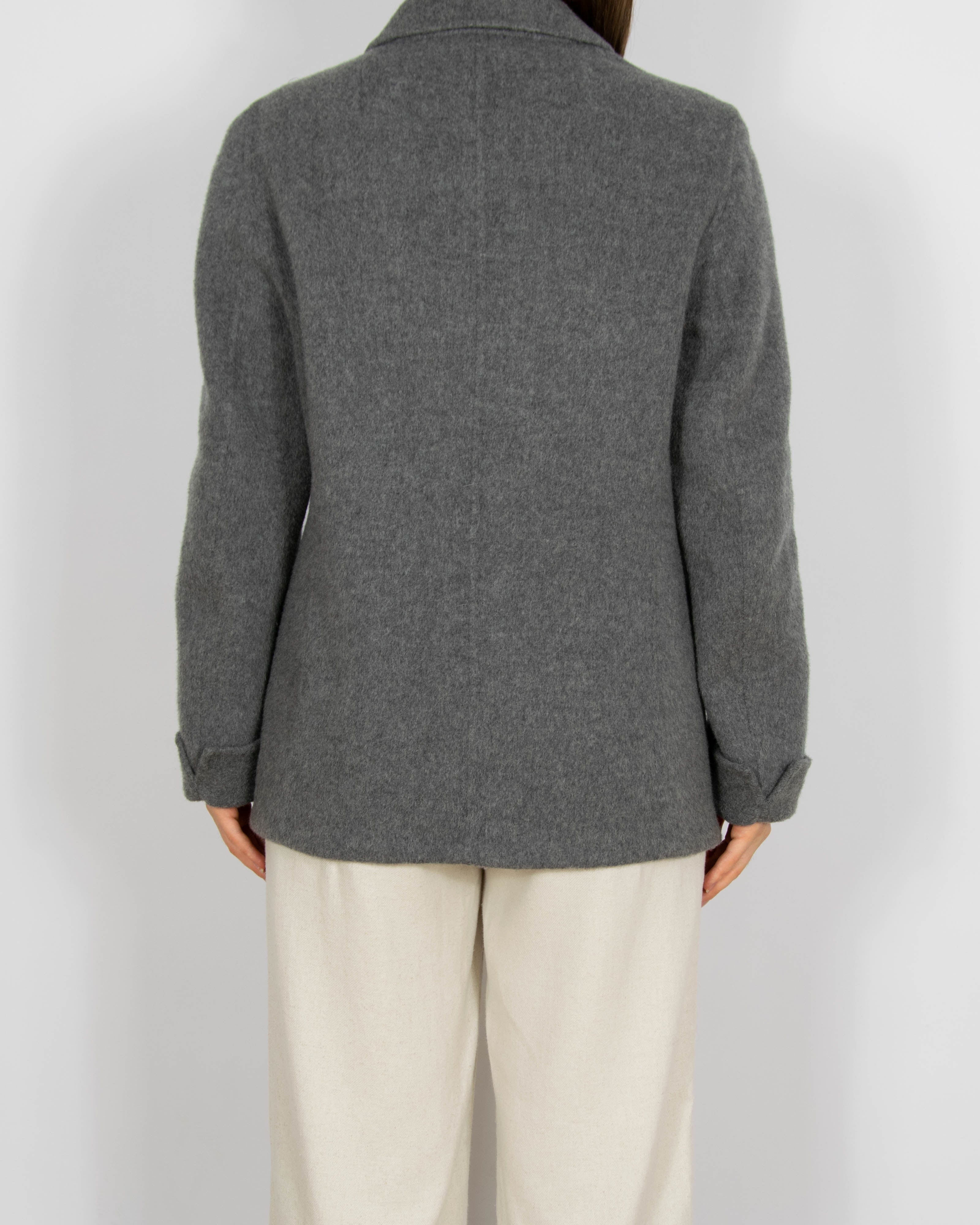 Szary kaszmirowy blazer Colombo Borgosesia Rene Lezard - M