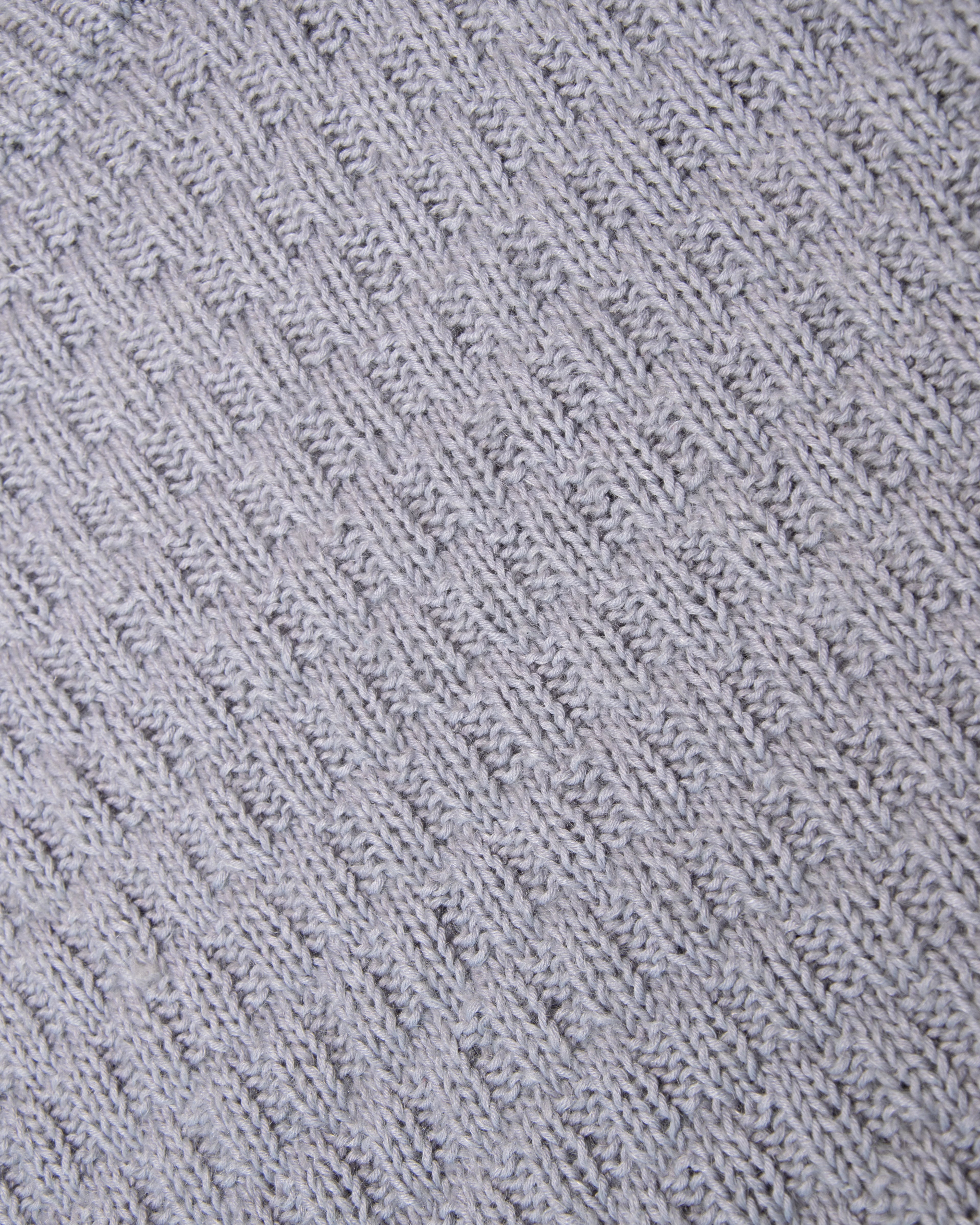 Szaroniebieska wełniana kamizelka HANDMADE - M/L