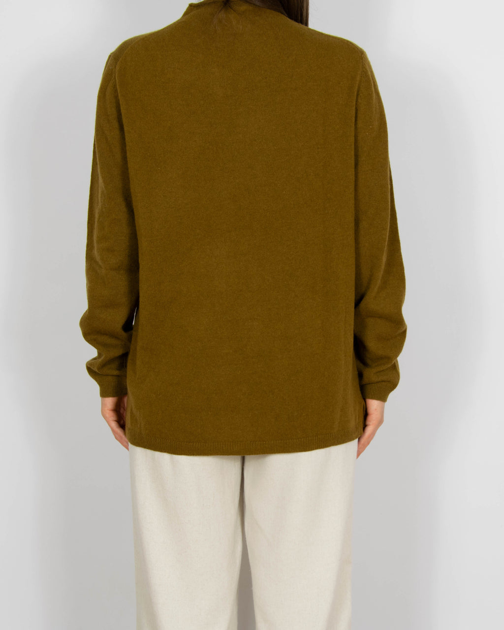 Nowy brązowo rudy wełniany sweter z kaszmirem Massimo Dutti - L/XL