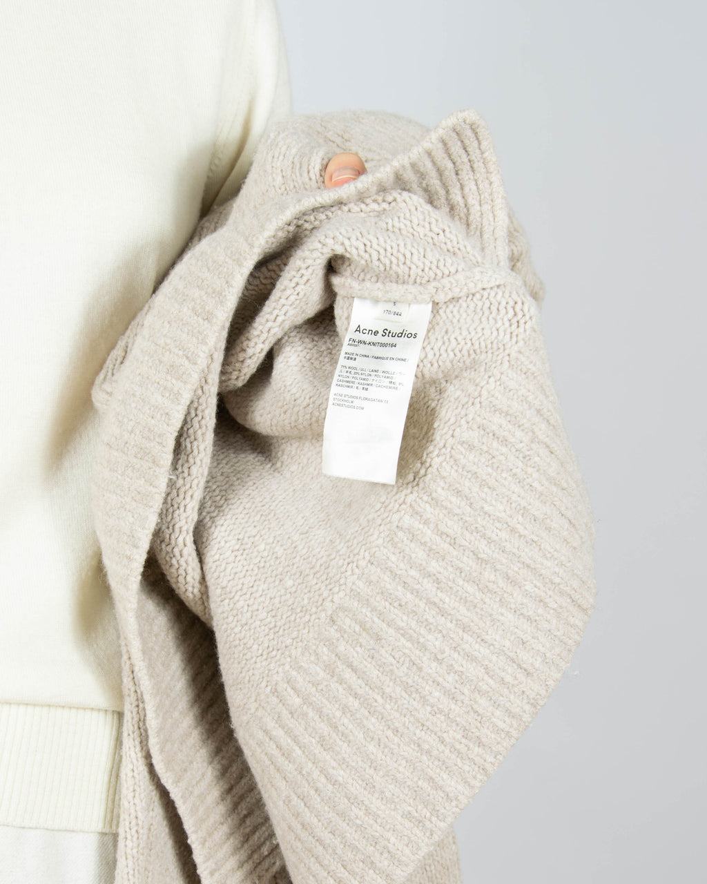 Beżowy wełniany sweter z kaszmirem Acne Studios - S/M