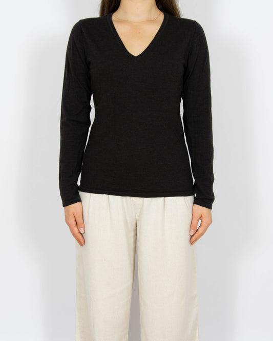 Ciemnobrązowy wełniany (merino) sweter S.MARLON