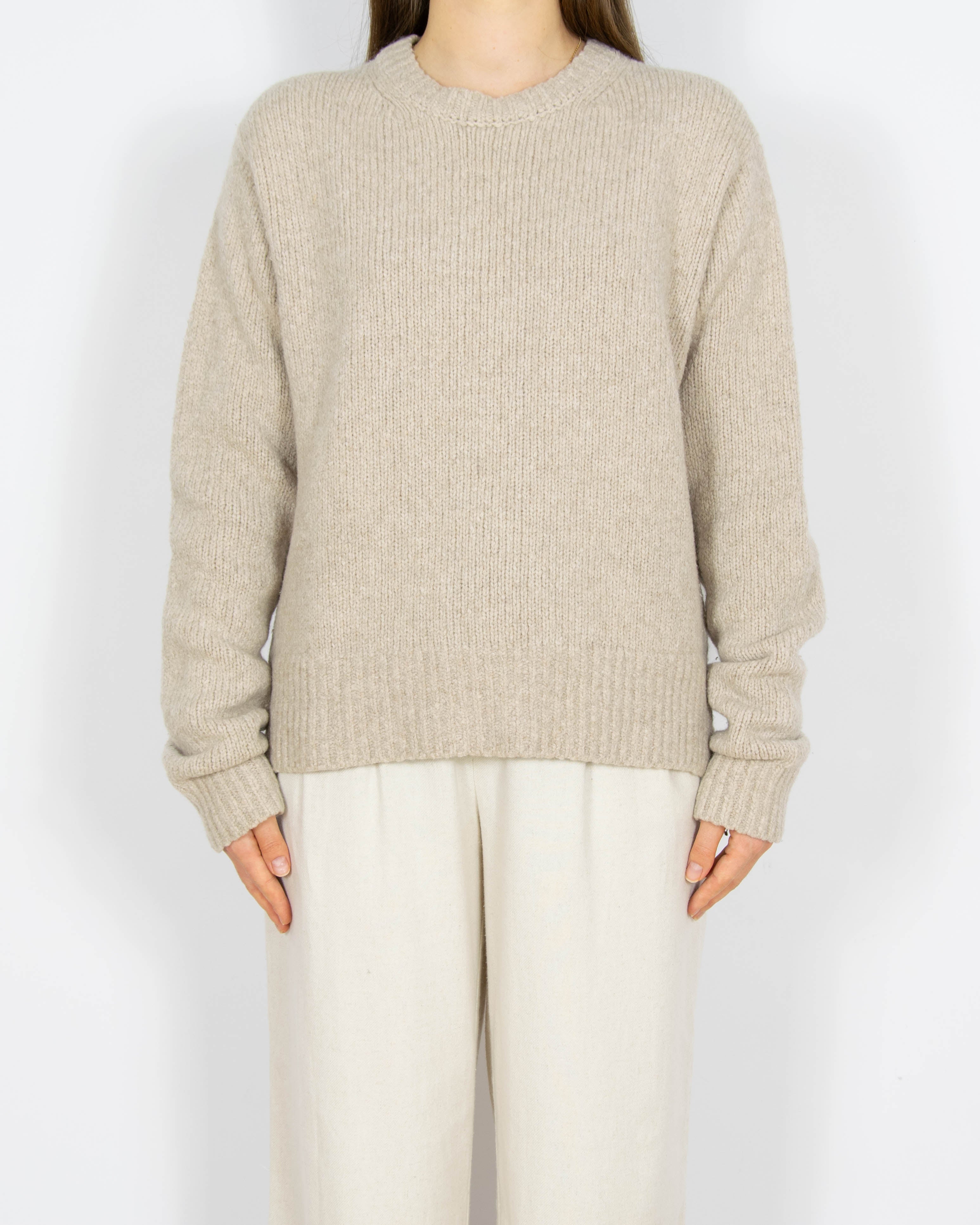 Beżowy wełniany sweter z kaszmirem Acne Studios
