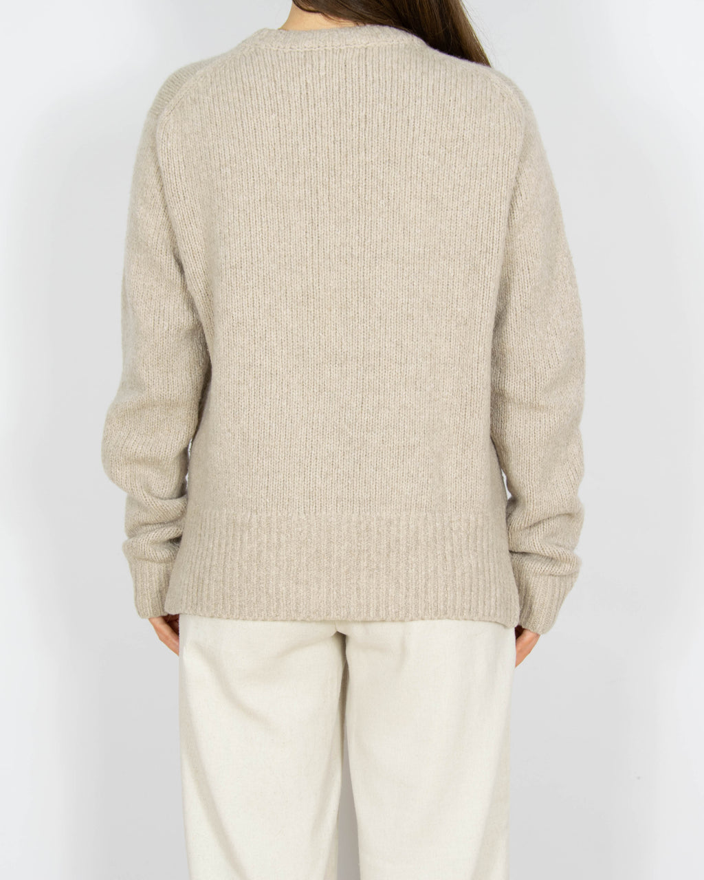 Beżowy wełniany sweter z kaszmirem Acne Studios - S/M
