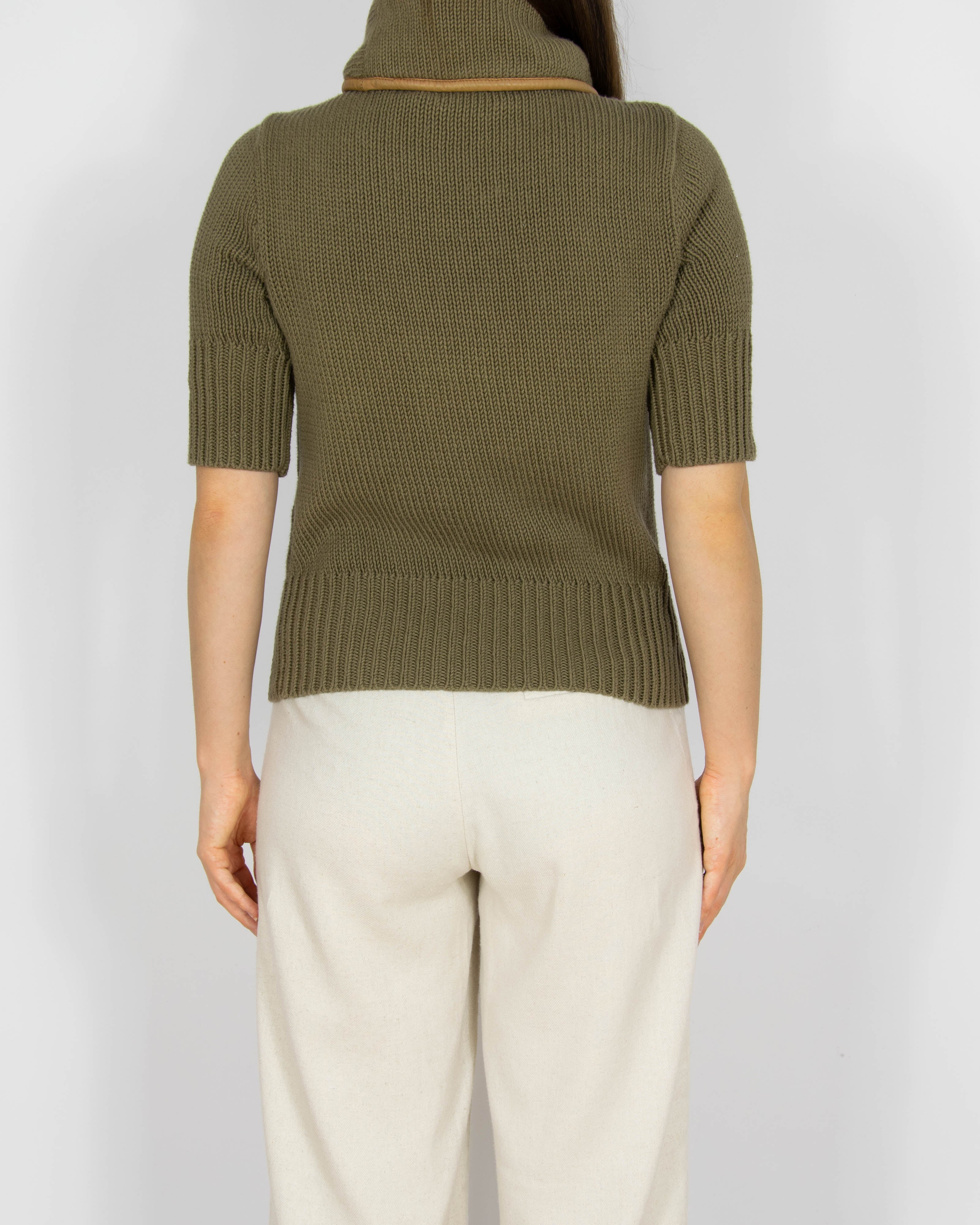 Zielony khaki bawełniany sweter Ralph Lauren - M