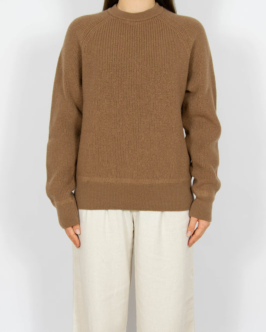 Brązowy wełniany (merino) sweter JAEGER - M