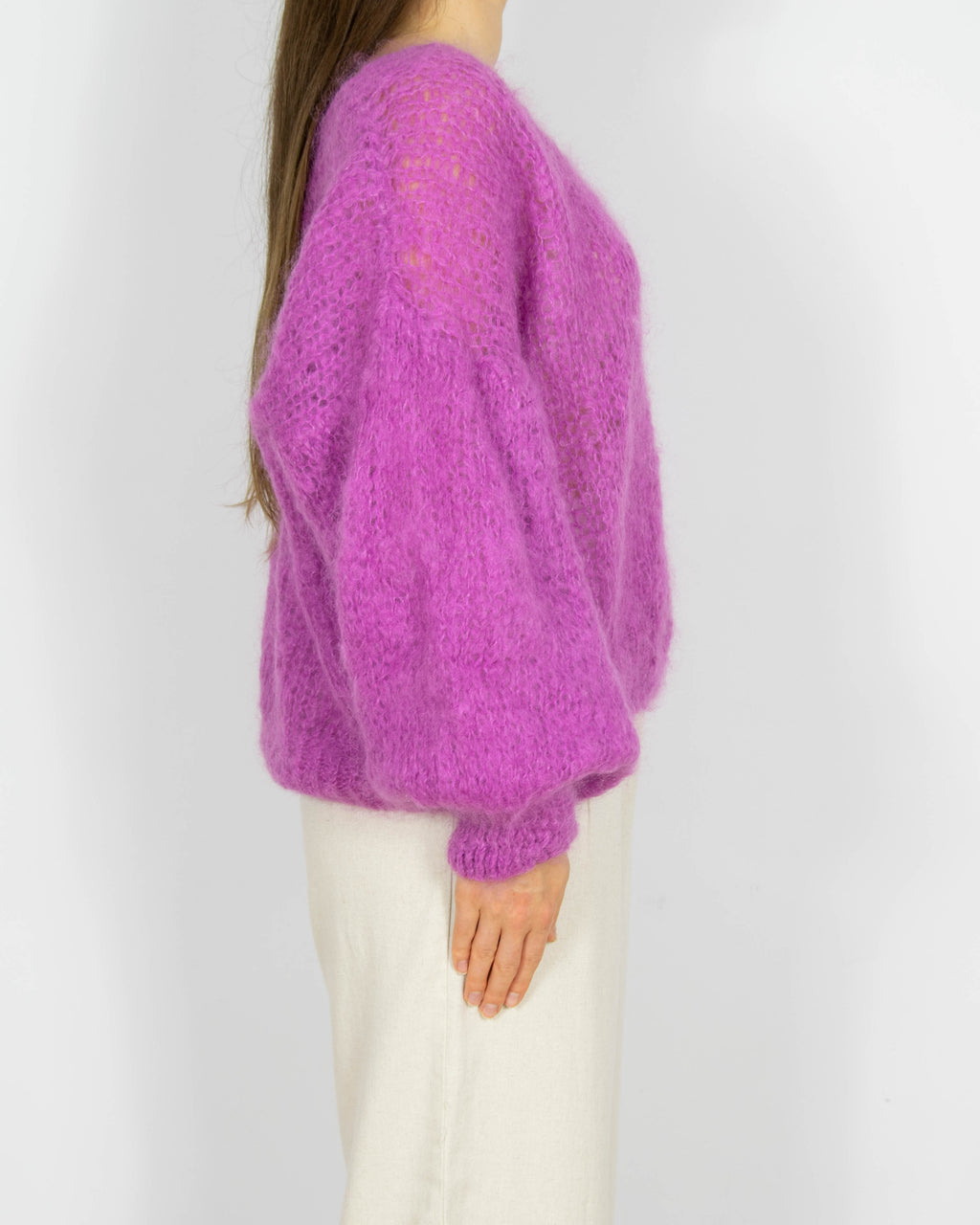 Fioletowy moherowy sweter Americandreams - S/M