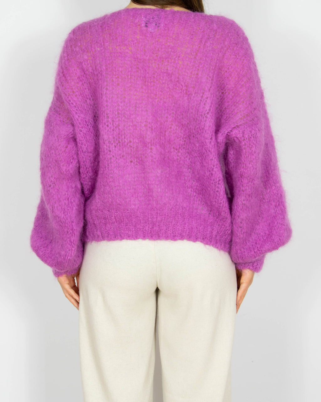 Fioletowy moherowy sweter Americandreams - S/M