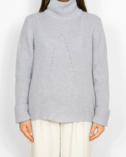 Liliowy wełniany (moher + wełna) sweter z golfem Mint Velvet - XL/XXL