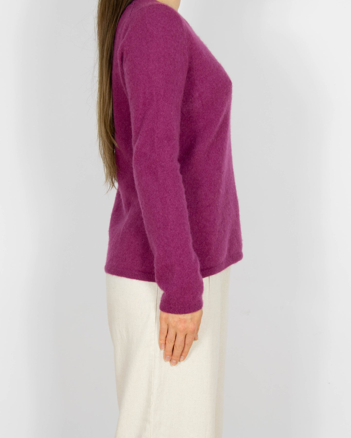 Buraczkowy kaszmirowy sweter FTC Cashmere - M/L