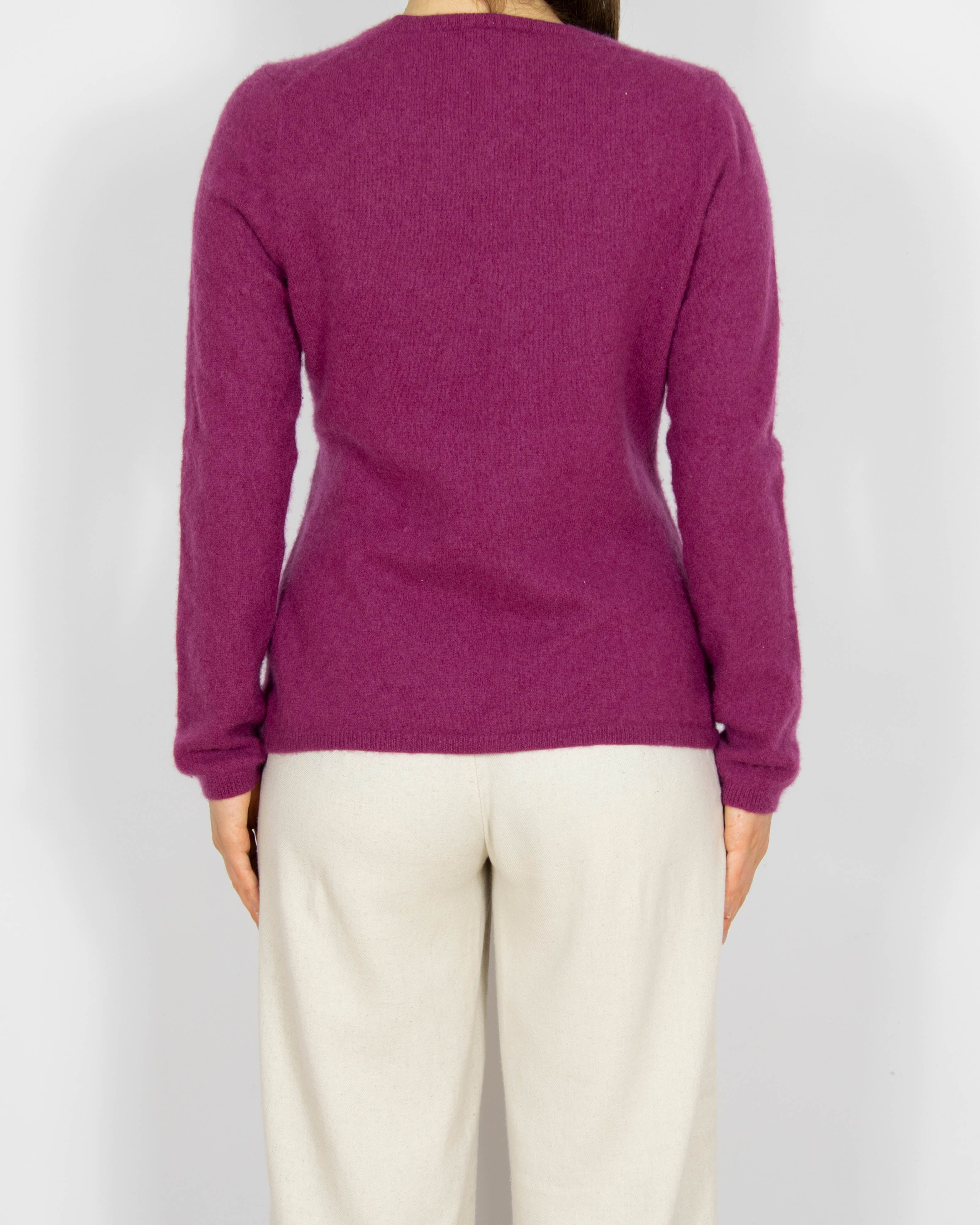 Buraczkowy kaszmirowy sweter FTC Cashmere - M/L