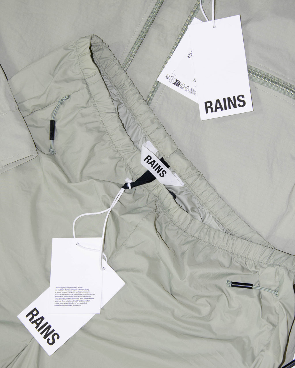 Nowy zestaw kurtka i spodnie RAINS - M - SS24