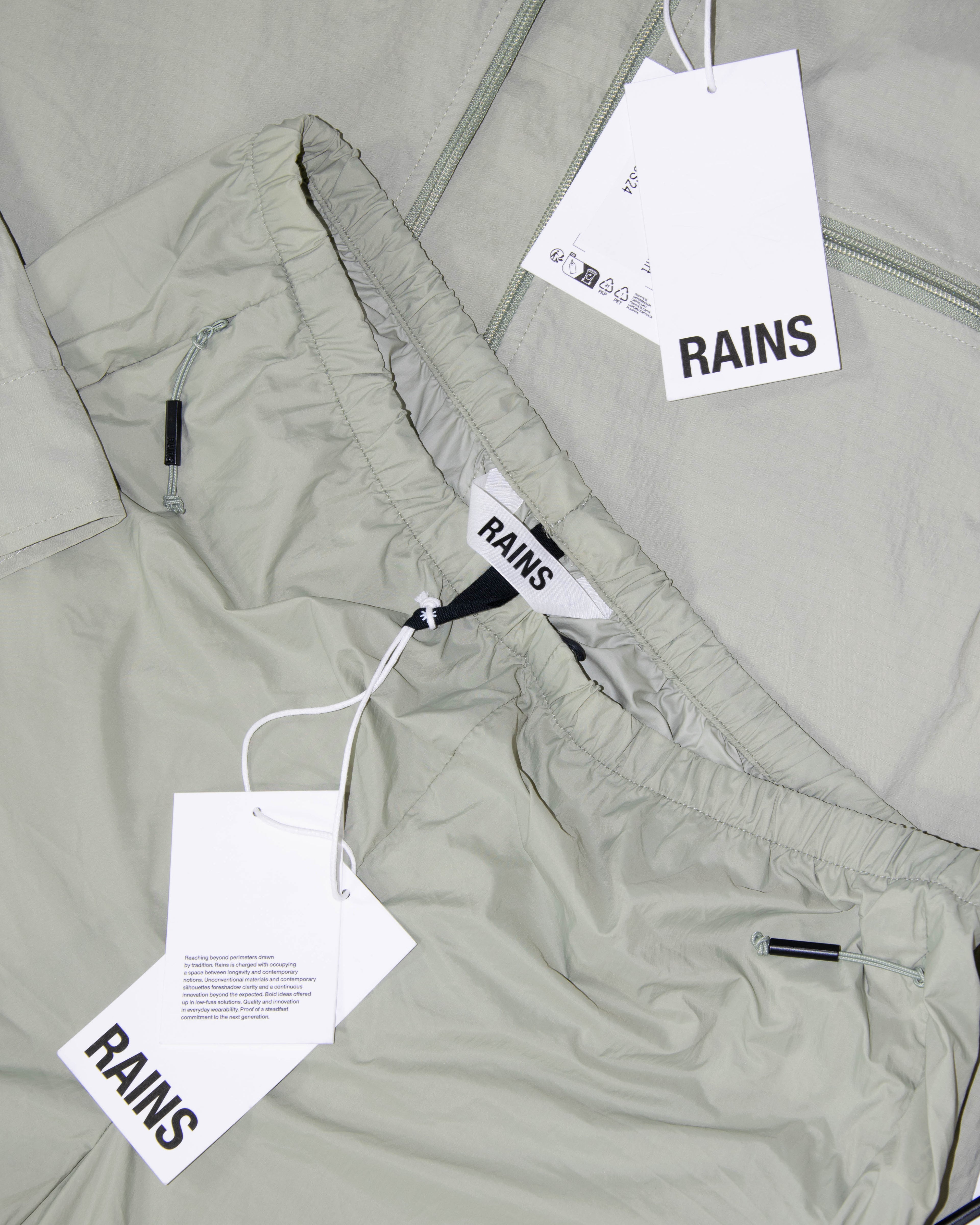 Nowy zestaw kurtka i spodnie RAINS - M - SS24