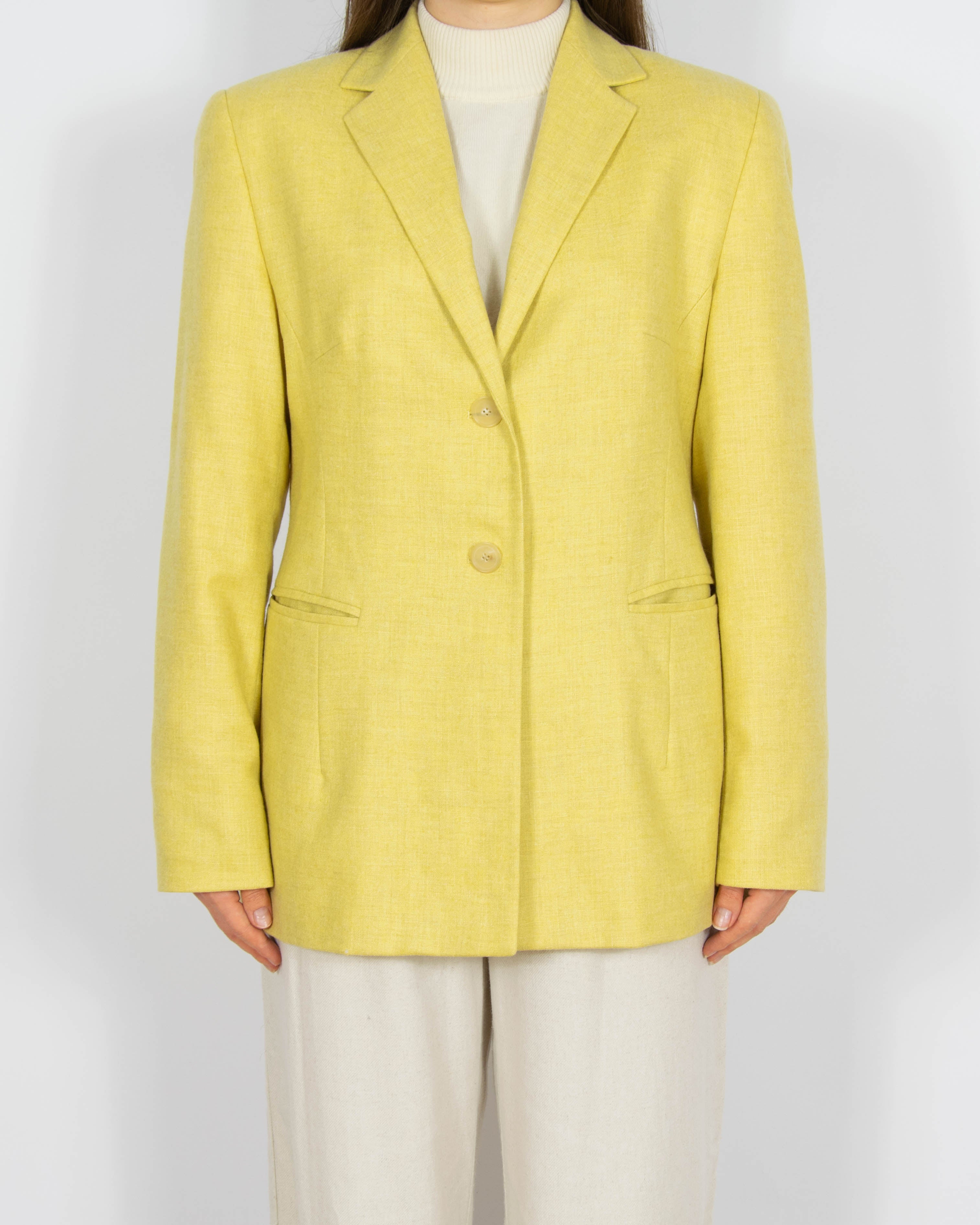 Cytrynowa kaszmirowa marynarka Windsor.