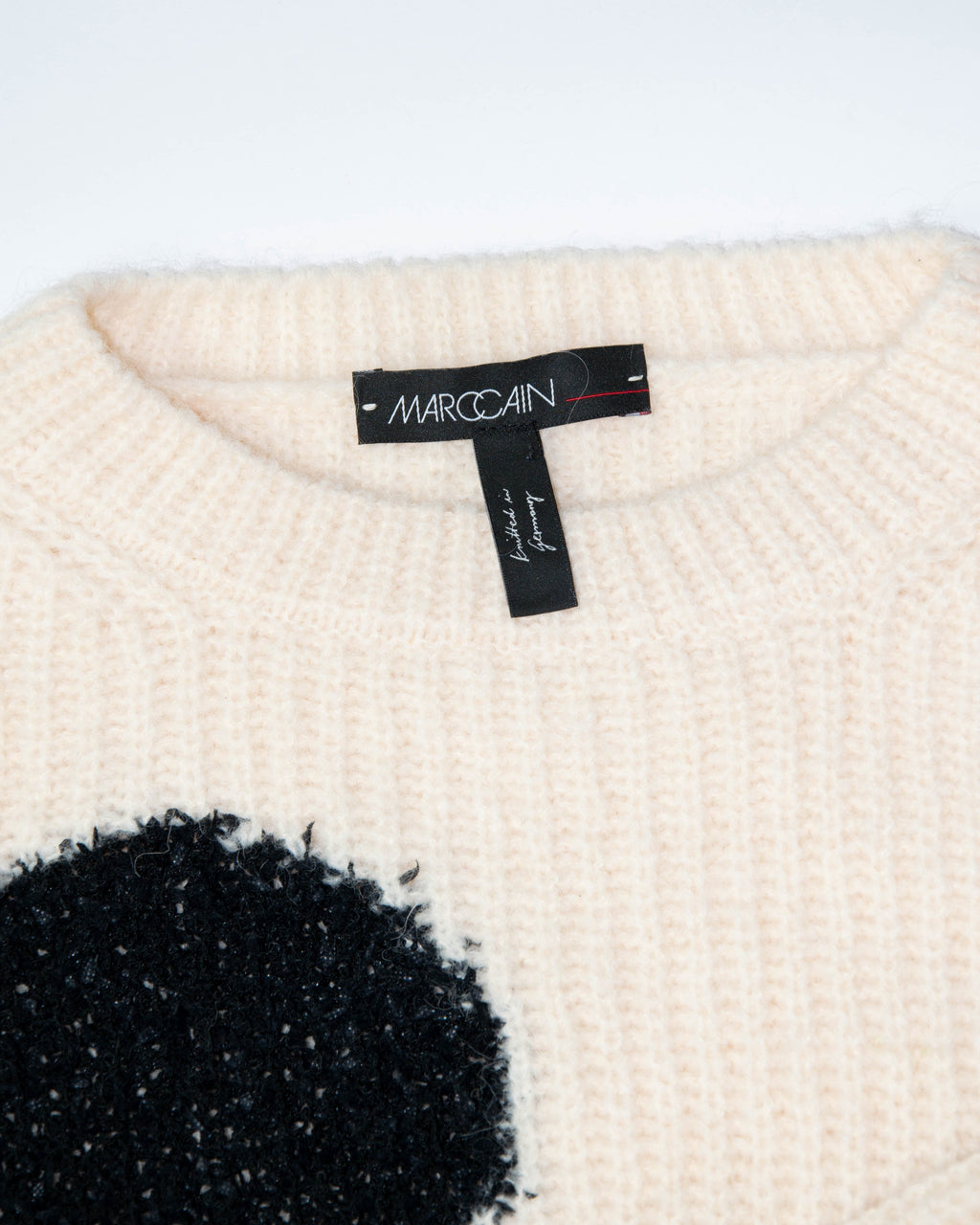Kremowy sweter z wełną i alpaką Marc Cain - XL