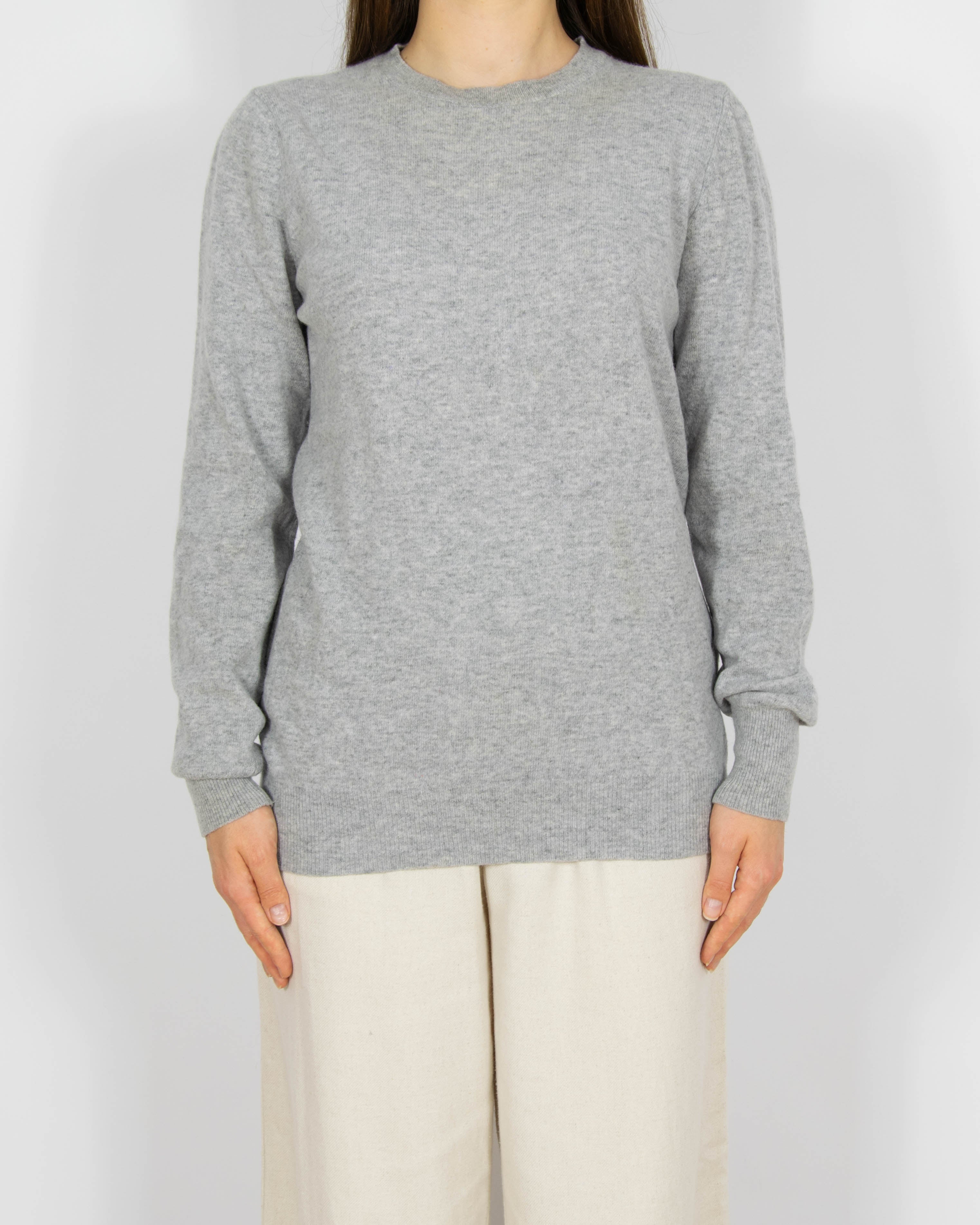 Szary wełniany (merino) sweter United Colors of Benetton