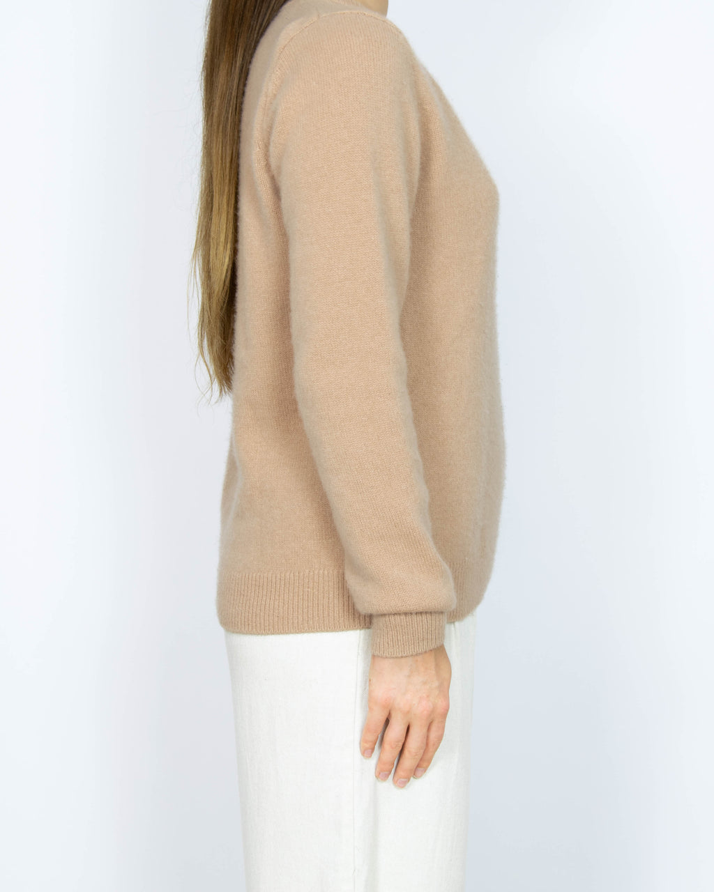 Beżowy kaszmirowy grubszy sweter Selected Femme - M