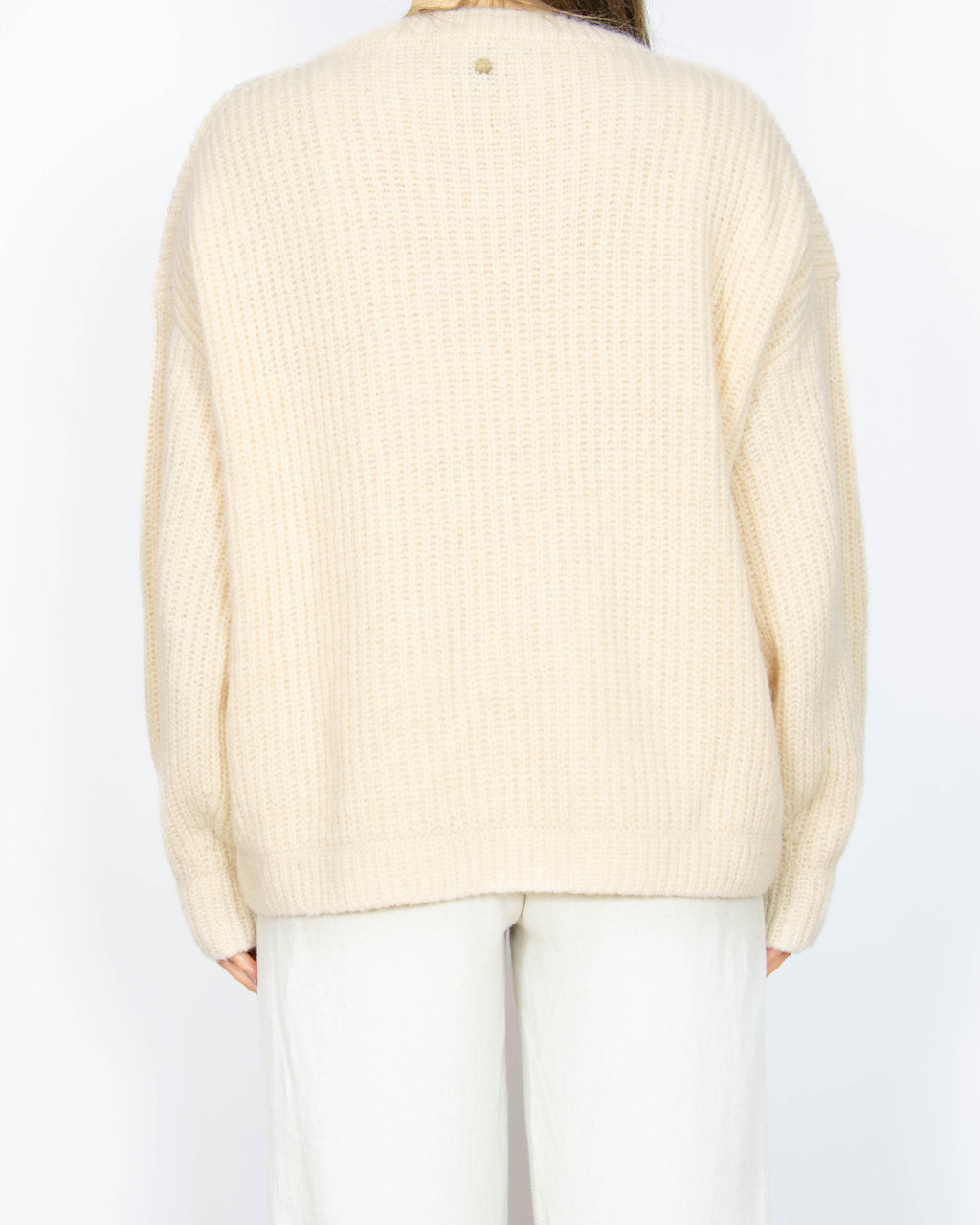 Kremowy sweter z wełną i alpaką Marc Cain - XL