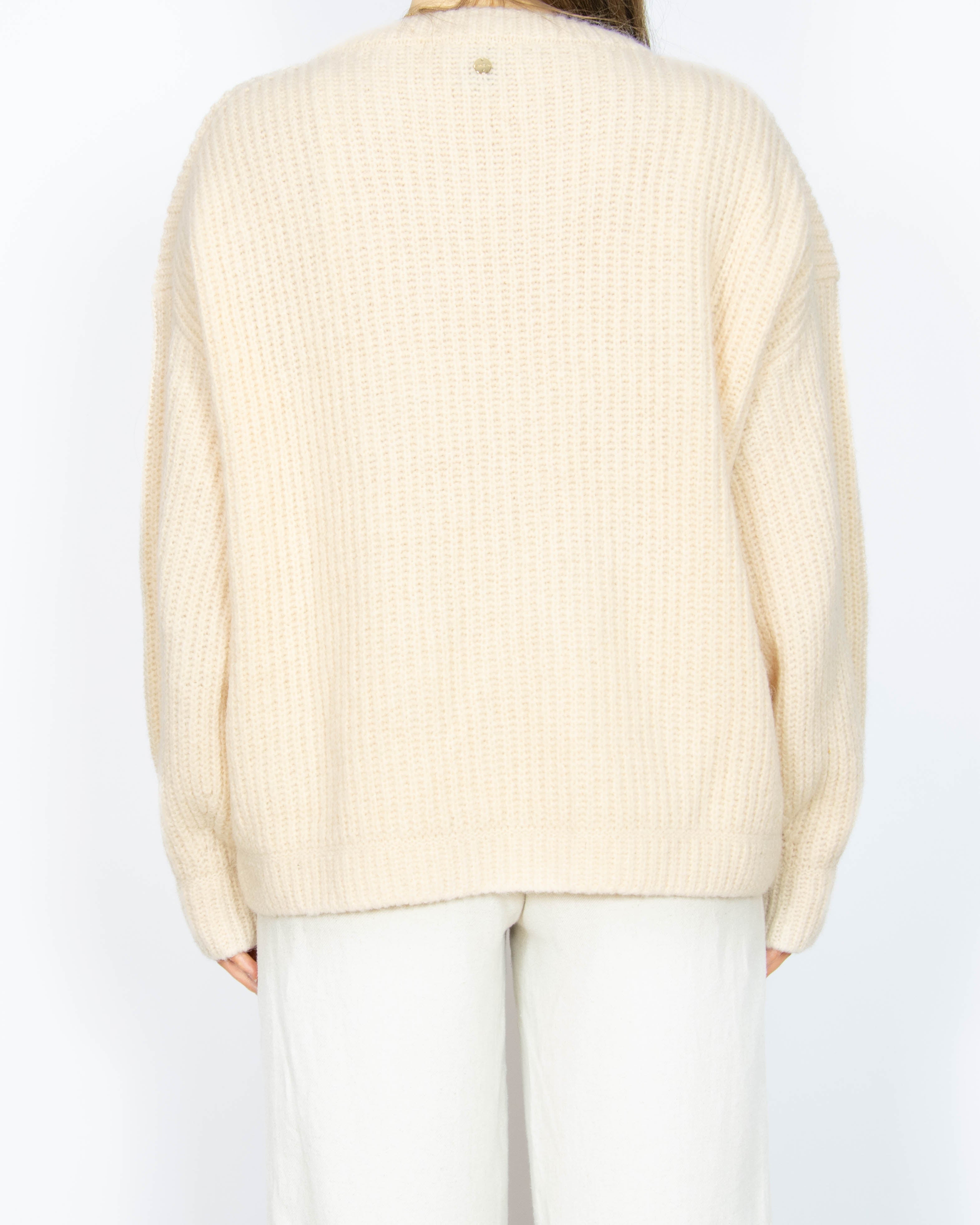 Kremowy sweter z wełną i alpaką Marc Cain - XL