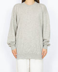Jasnooszary kaszmirowy sweter Sunny Flare Cashmere - XXL