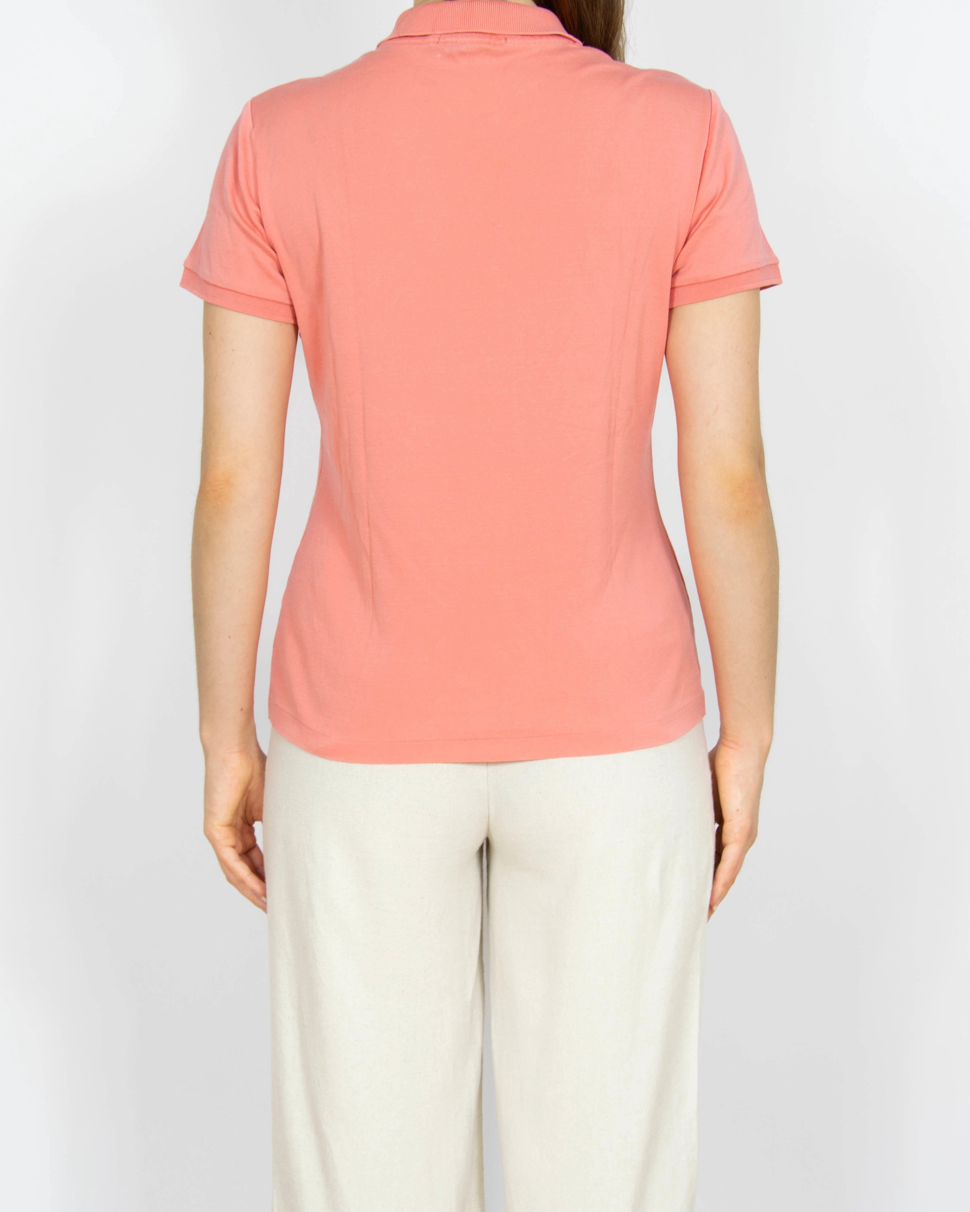 Koralowa bawełniana (bawełna merceryzowana) koszulka Ralph Lauren - M/L