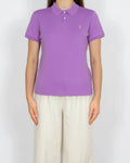Fioletowa bawełniana (bawełna merceryzowana) koszulka Ralph Lauren - M/L