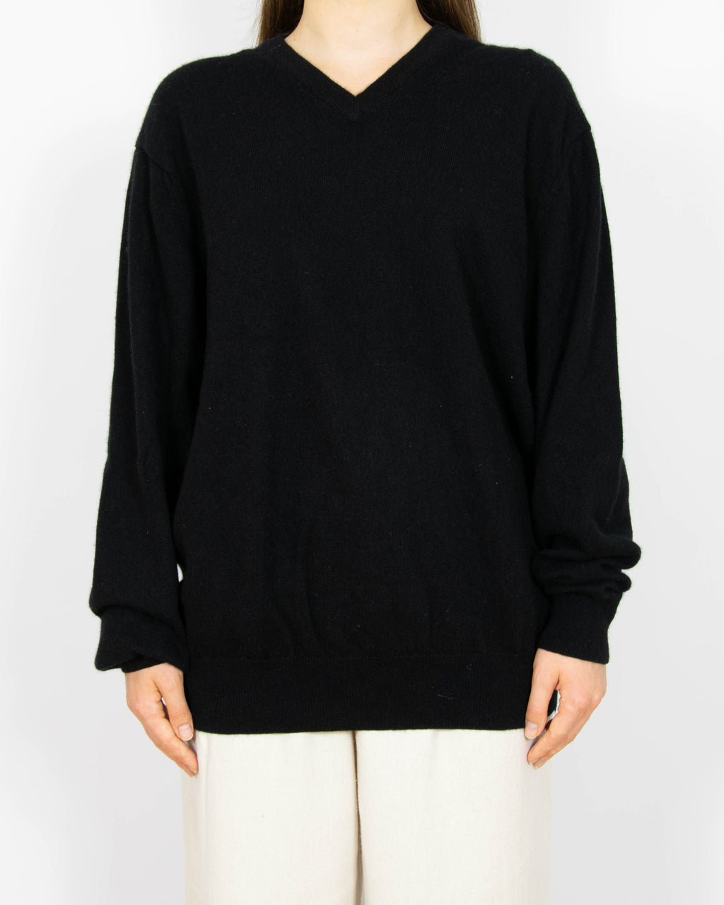 Czarny kaszmirowy sweter Livergy - XL
