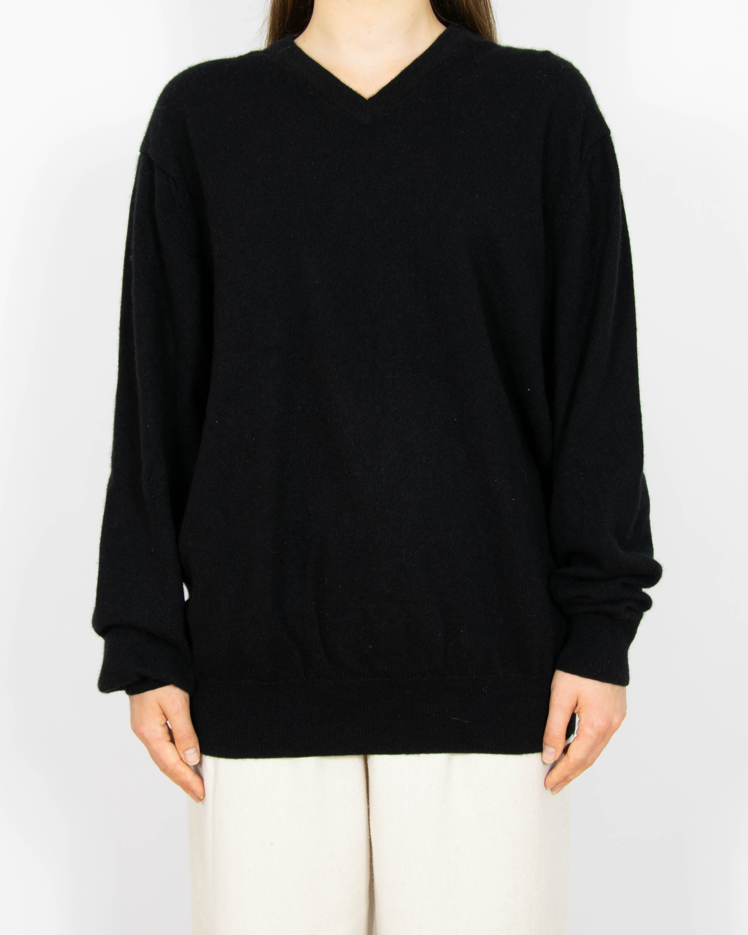Czarny kaszmirowy sweter Livergy - XL