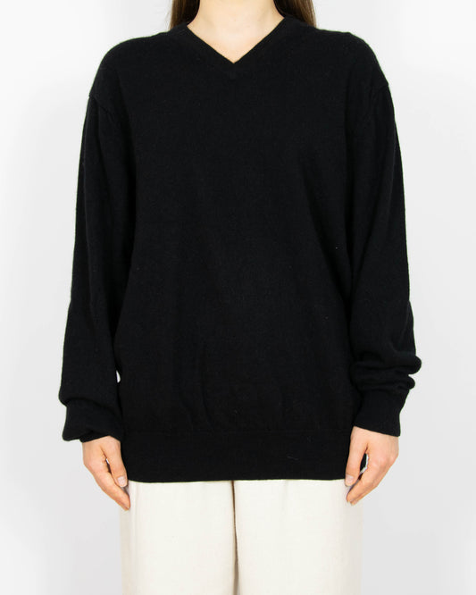 Czarny kaszmirowy sweter Livergy - XL