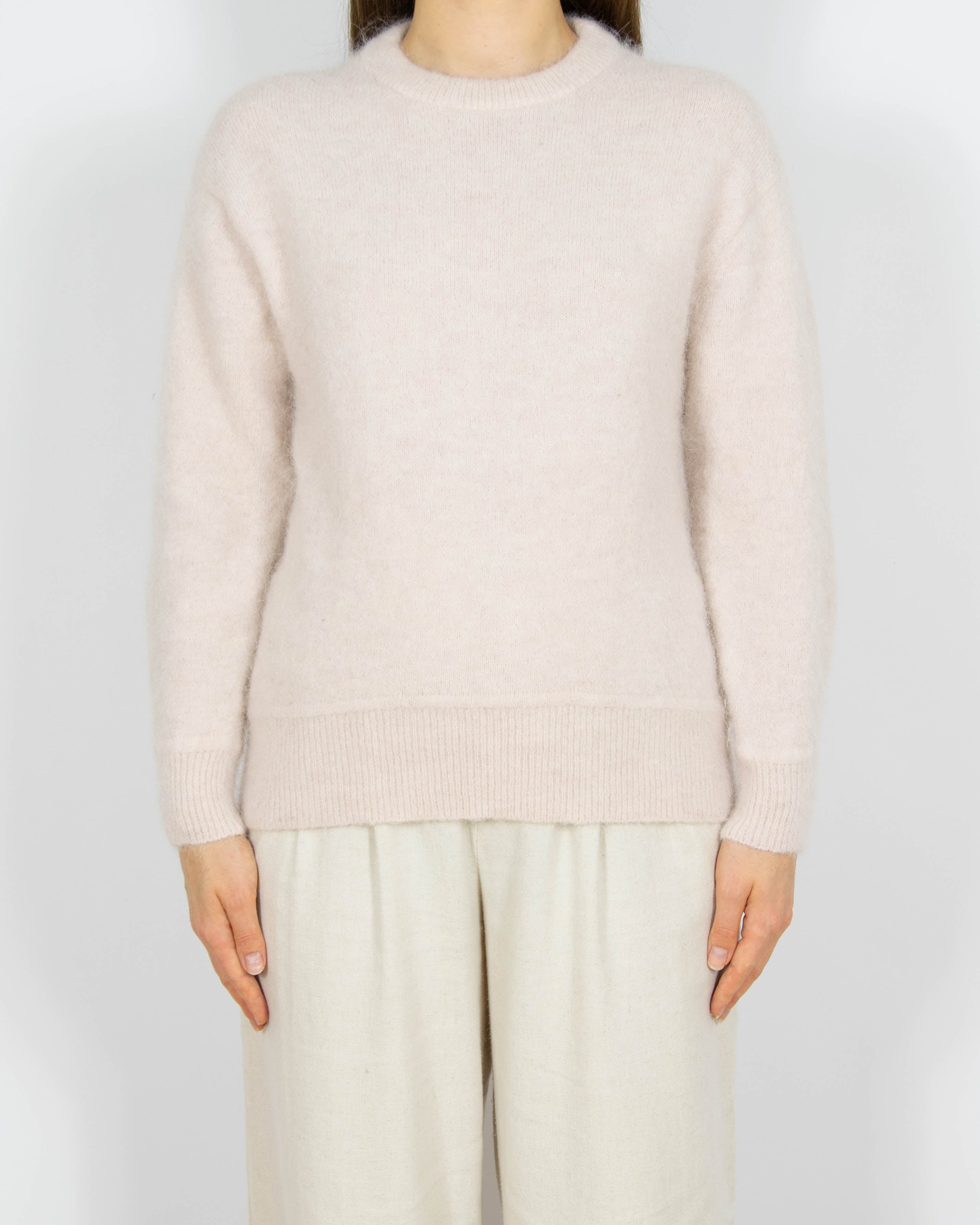 Pudrowy wełniany (alpaka + wełna) sweter Donna - XS/S