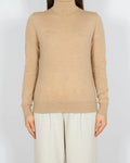 Beżowy wełniany (merino) sweter z golfem H&M