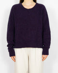 Fioletowy wełniany (alpaka + merino) sweter Samsoe Samsoe - L