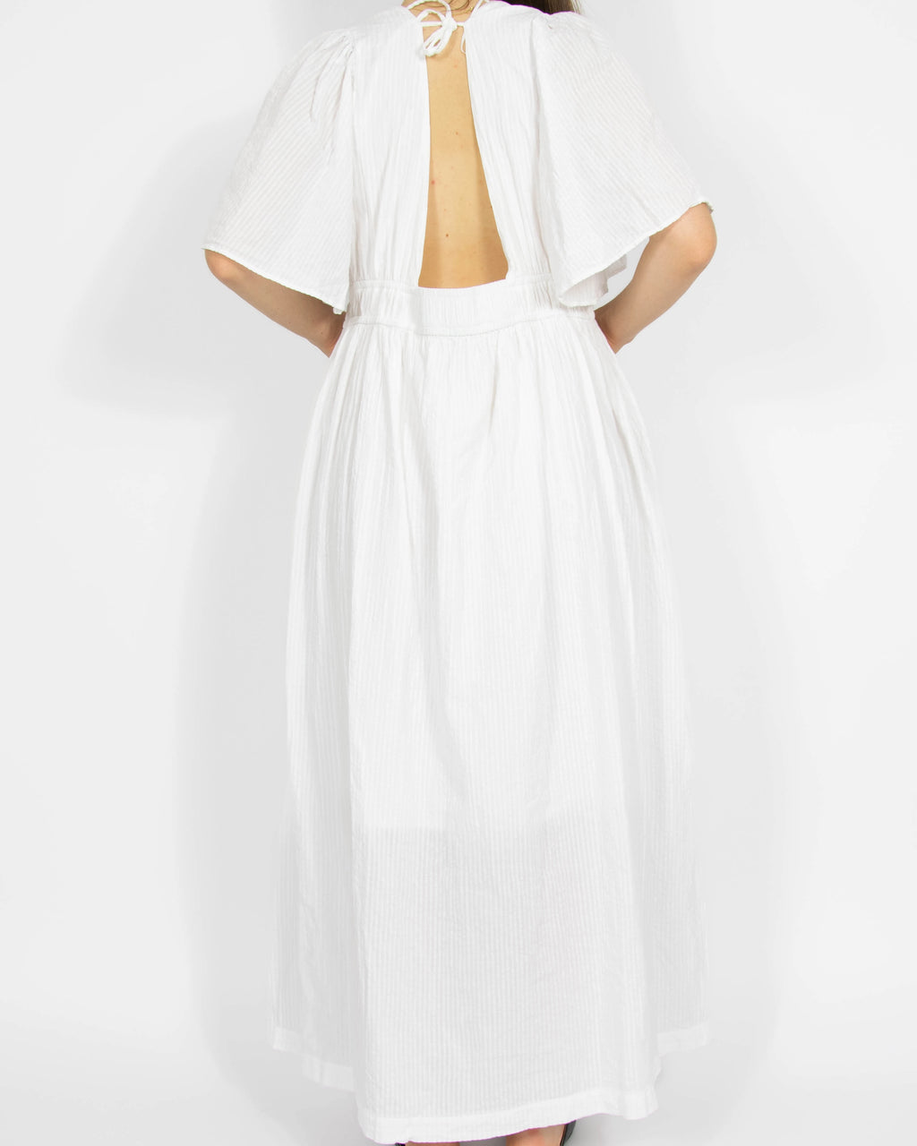 Biała bawełniana sukienka maxi boho Kappahl - L