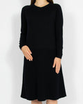 Ciemnogranatowa wełniana (merino) sukienka COS - S/M