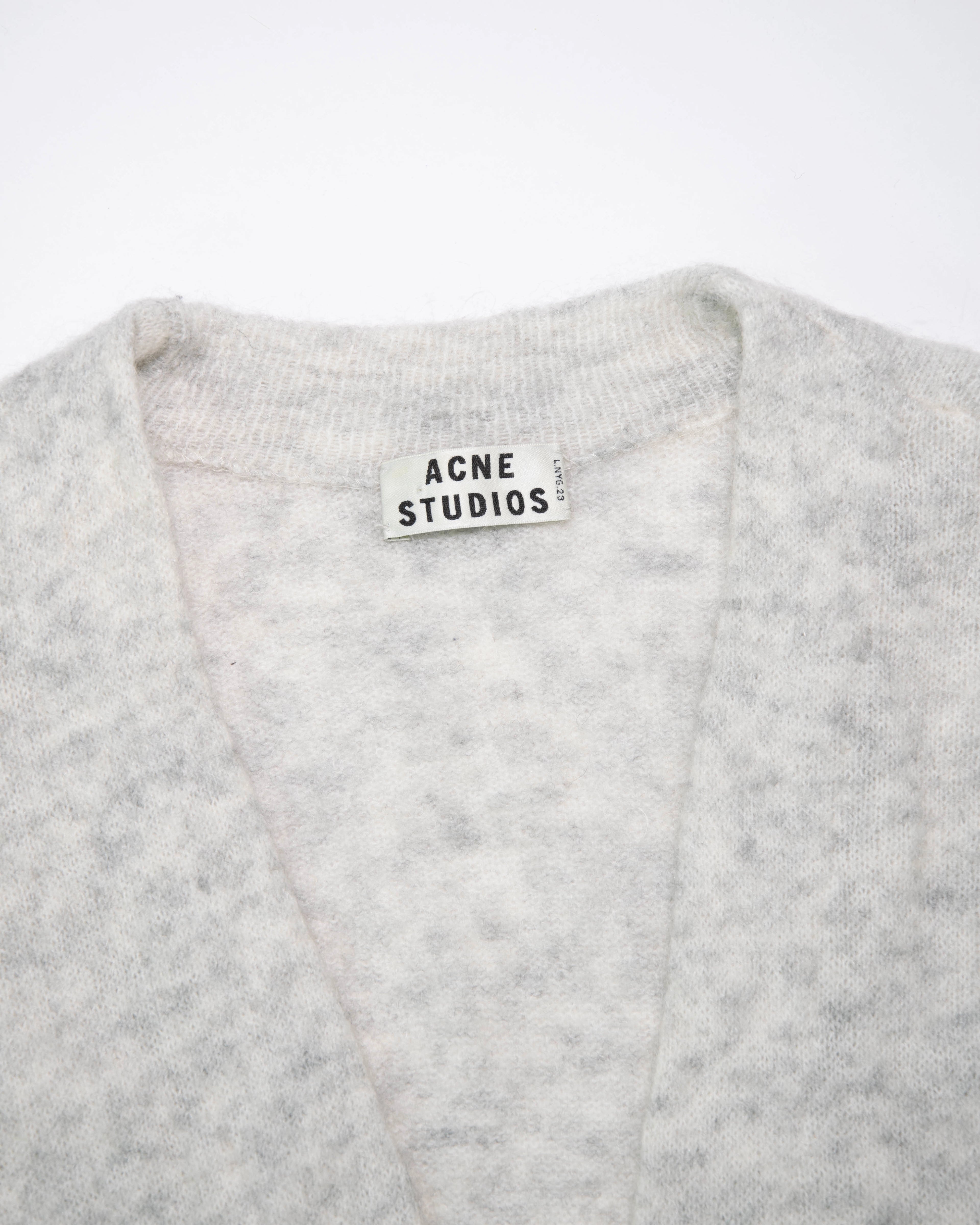 Jasnoszary wełniany kardigan Acne Studios - S/M