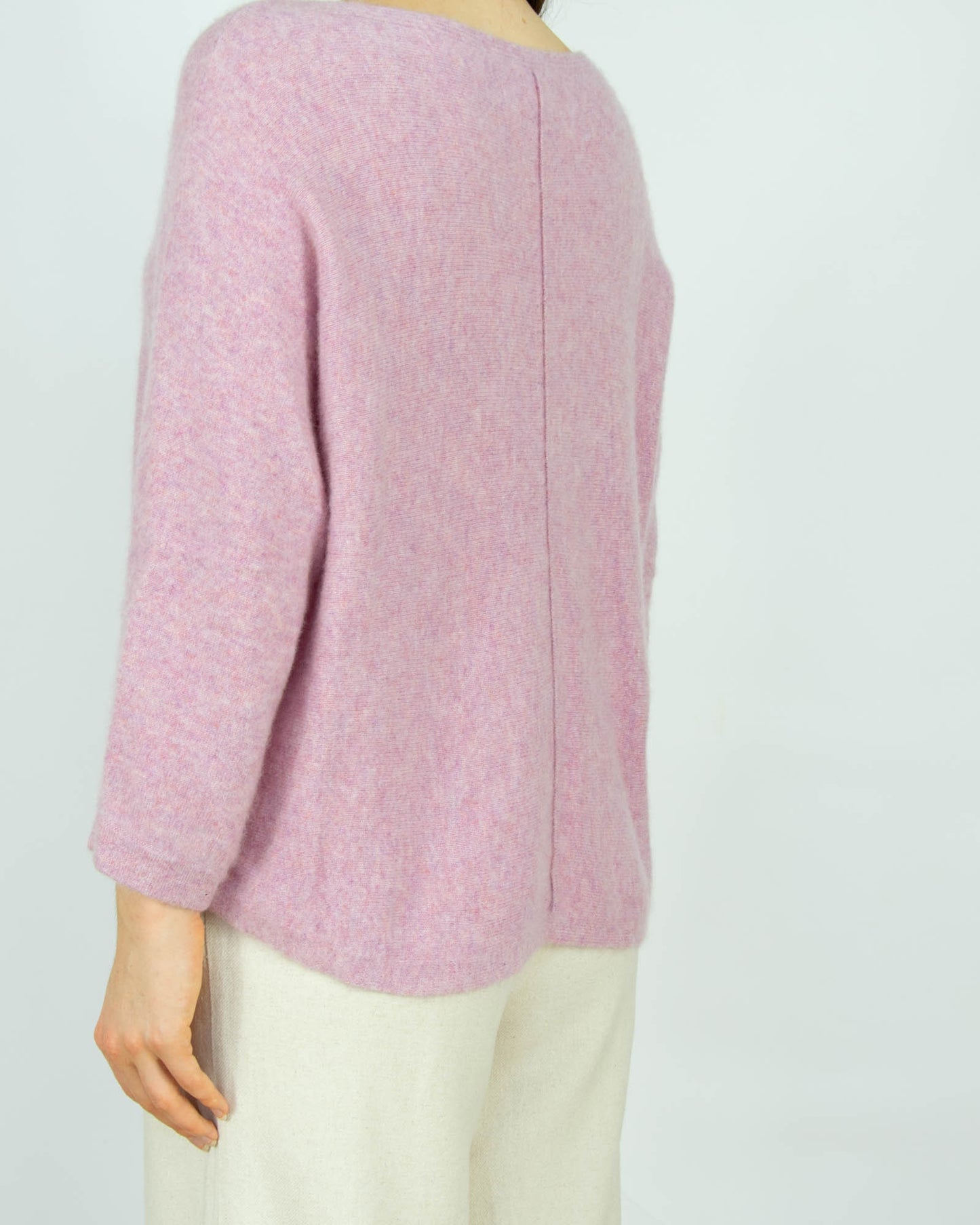 Różowy kaszmirowy sweter POETRY Cashmere - M/L