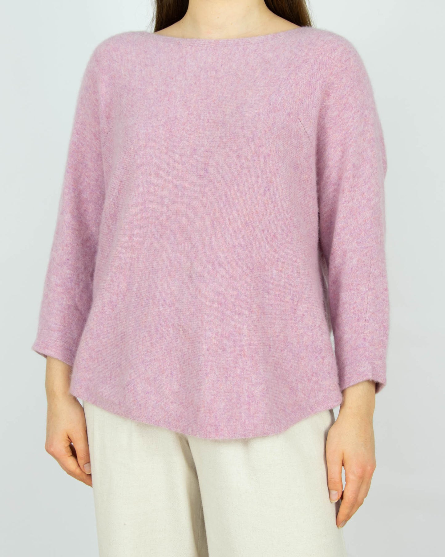 Różowy kaszmirowy sweter POETRY Cashmere - M/L